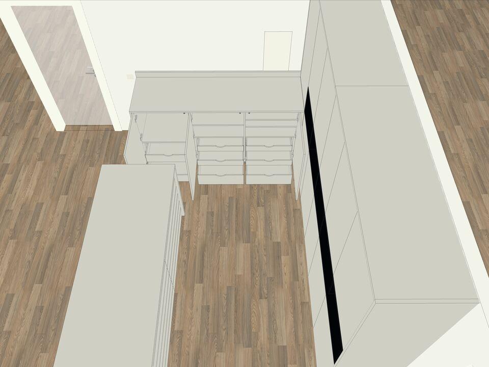 3D-Planung geöffnete Fronten Sideboard