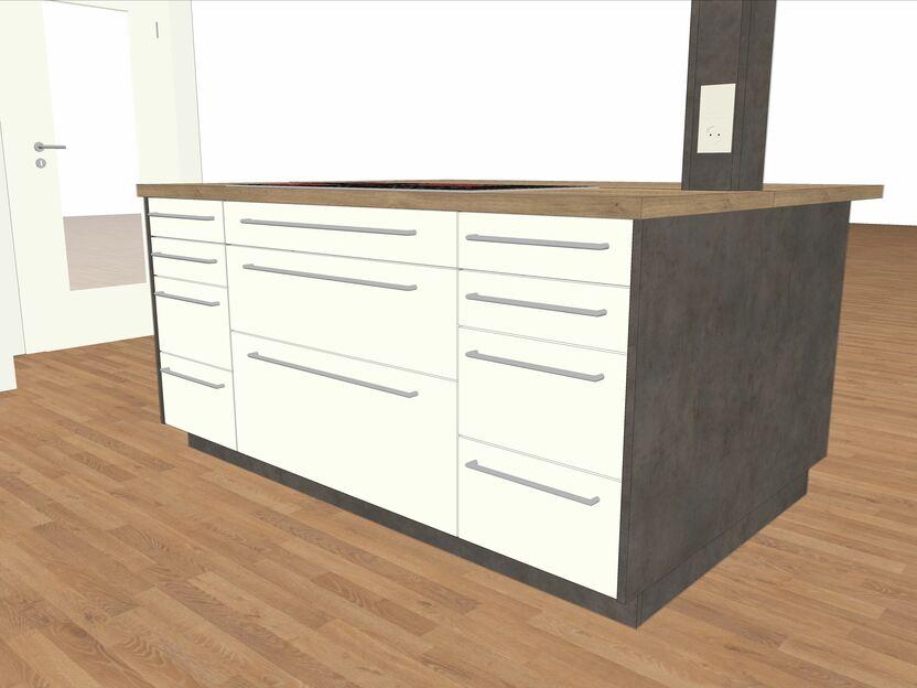 3D-Planung der Kücheninsel
